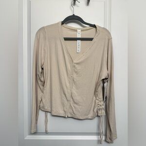 NWT lululemon side-cinch ribbed cardigan